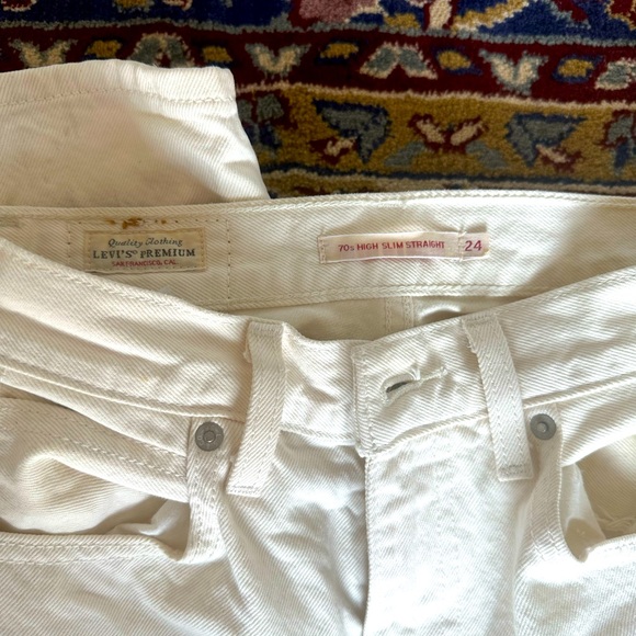LEVIS WHITE/CREAM JEANS - Picture 2 of 2